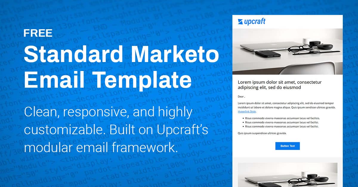 The Best Free Marketo Email Template Upcraft Media